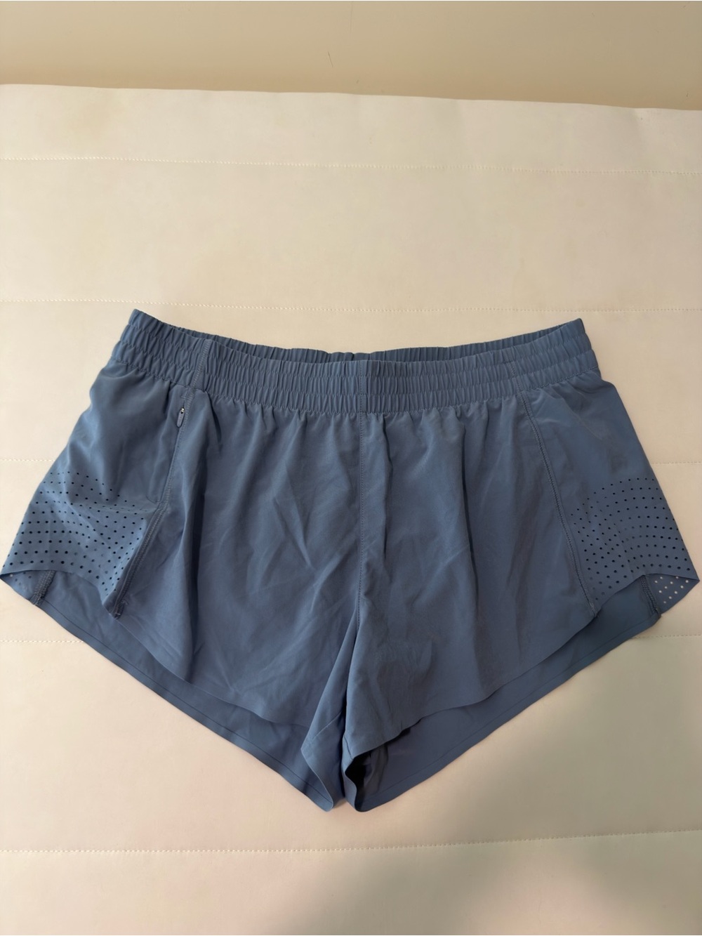 Athleta Slate Blue Athletic Running Shorts L